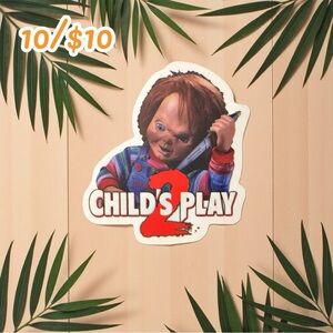 Child’s Play 2 Chucky Sticker – Horror Movie Slasher Vinyl Decal